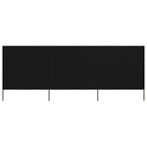 VidaXL Windscherm 3-delig 400x120 cm Zwart - Nu 33% Korting!