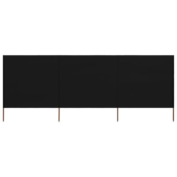 VidaXL Windscherm 3-delig 400x120 cm Zwart - Nu 33% Korting!