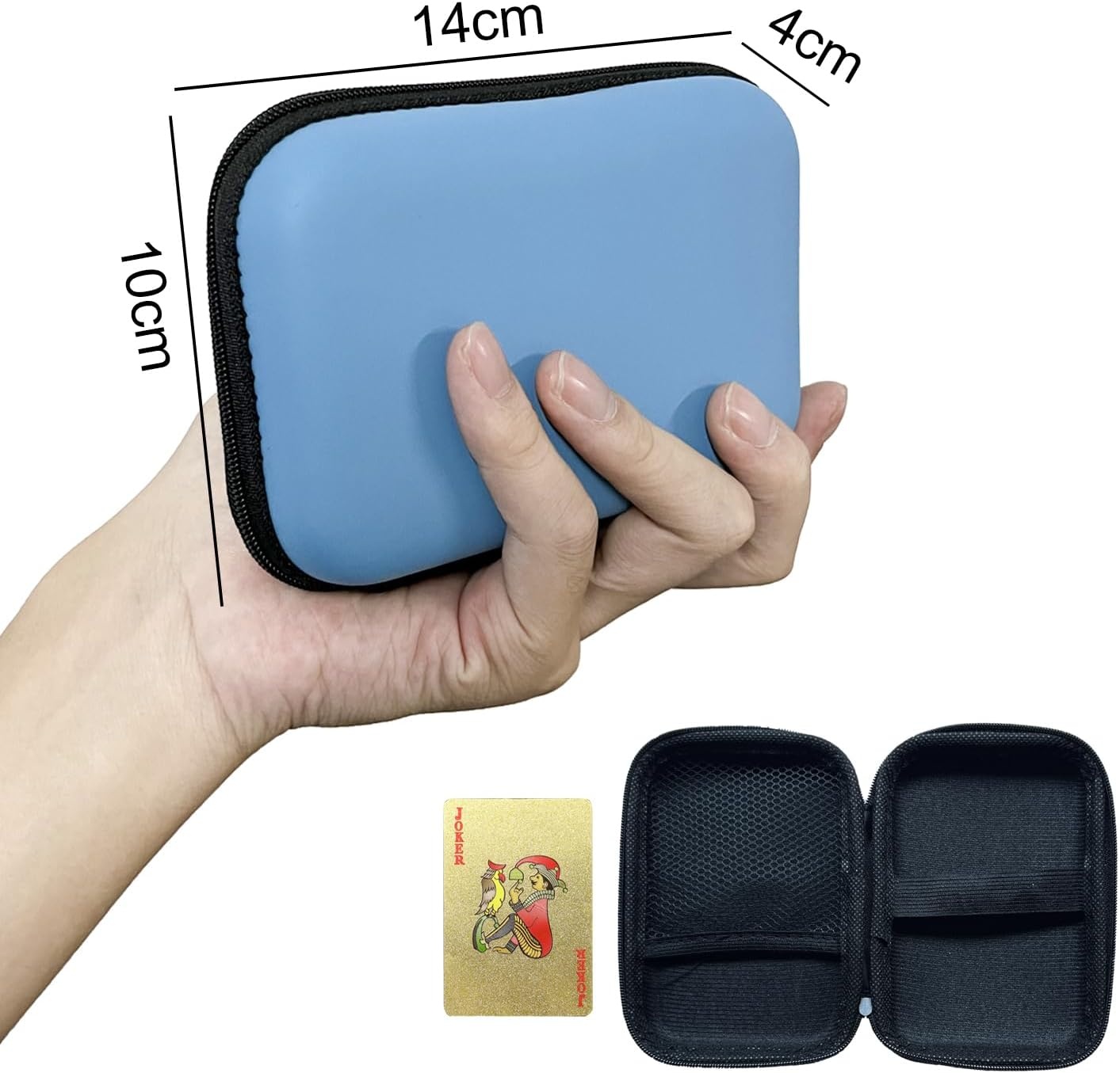 Opbergdozen Kaartspellen (2x) - Waterdicht & Schokbestendig - Blauw/Rood