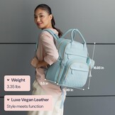 Multifunctionele Luiertas Rugzak Poederblauw - 78% Korting