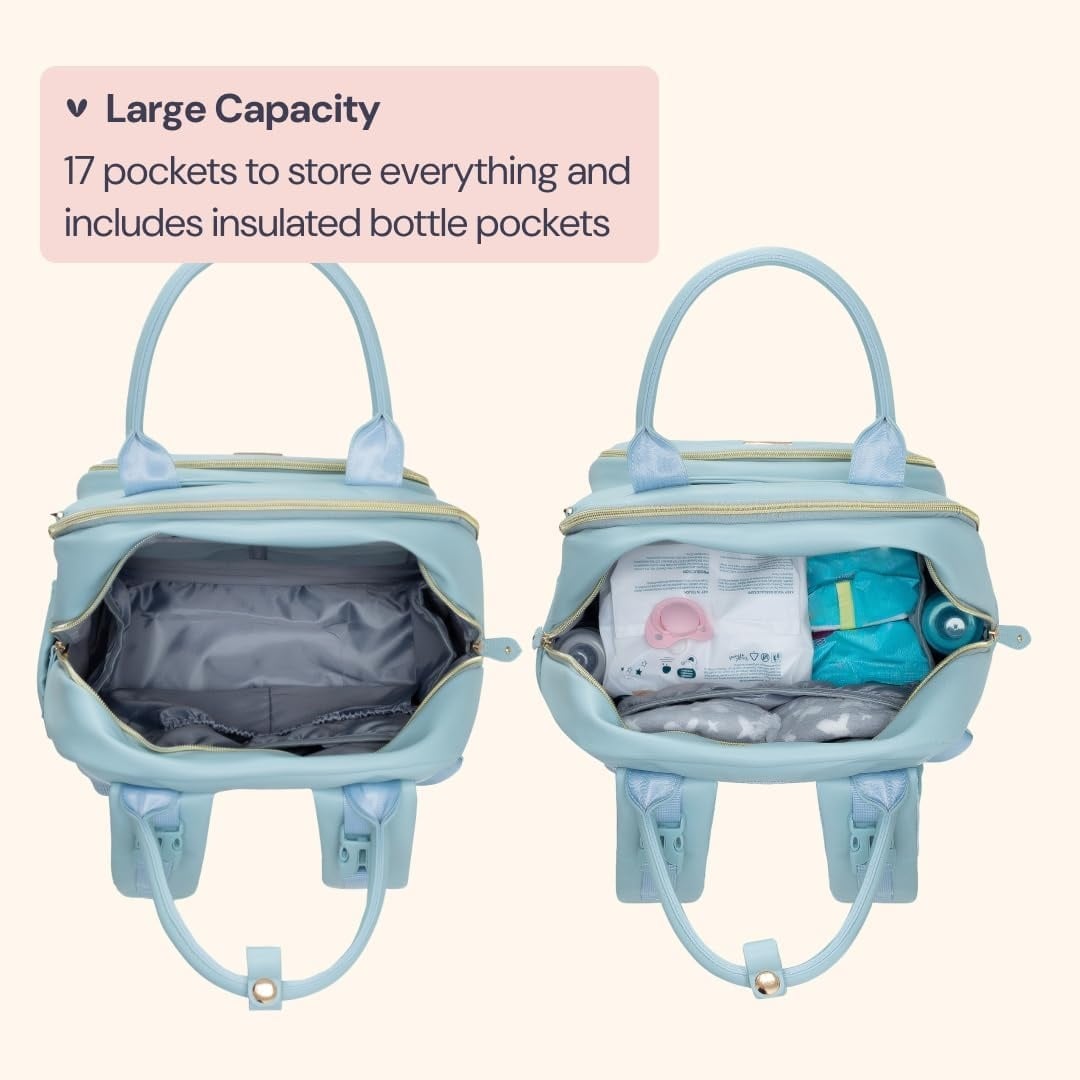 Multifunctionele Luiertas Rugzak Poederblauw - 78% Korting