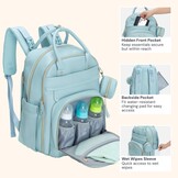 Multifunctionele Luiertas Rugzak Poederblauw - 78% Korting