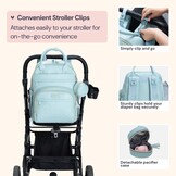Multifunctionele Luiertas Rugzak Poederblauw - 78% Korting