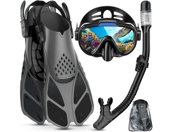 Zwarte Snorkelset Volwassenen - 52% Korting!