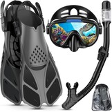 Snorkelset Volwassenen Zwart - Anti-Condens & Droogtop - 33% Korting