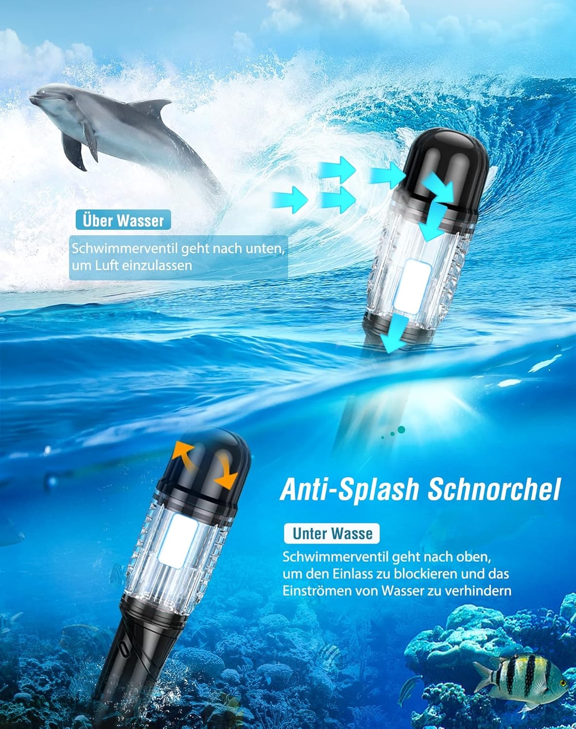 Snorkelset Volwassenen Zwart - Anti-Condens & Droogtop - 33% Korting