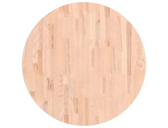 VidaXL Massief Beuken Tafelblad Rond Ø80cm - 34% Korting