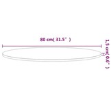VidaXL Massief Beuken Tafelblad Rond Ø80cm - 34% Korting