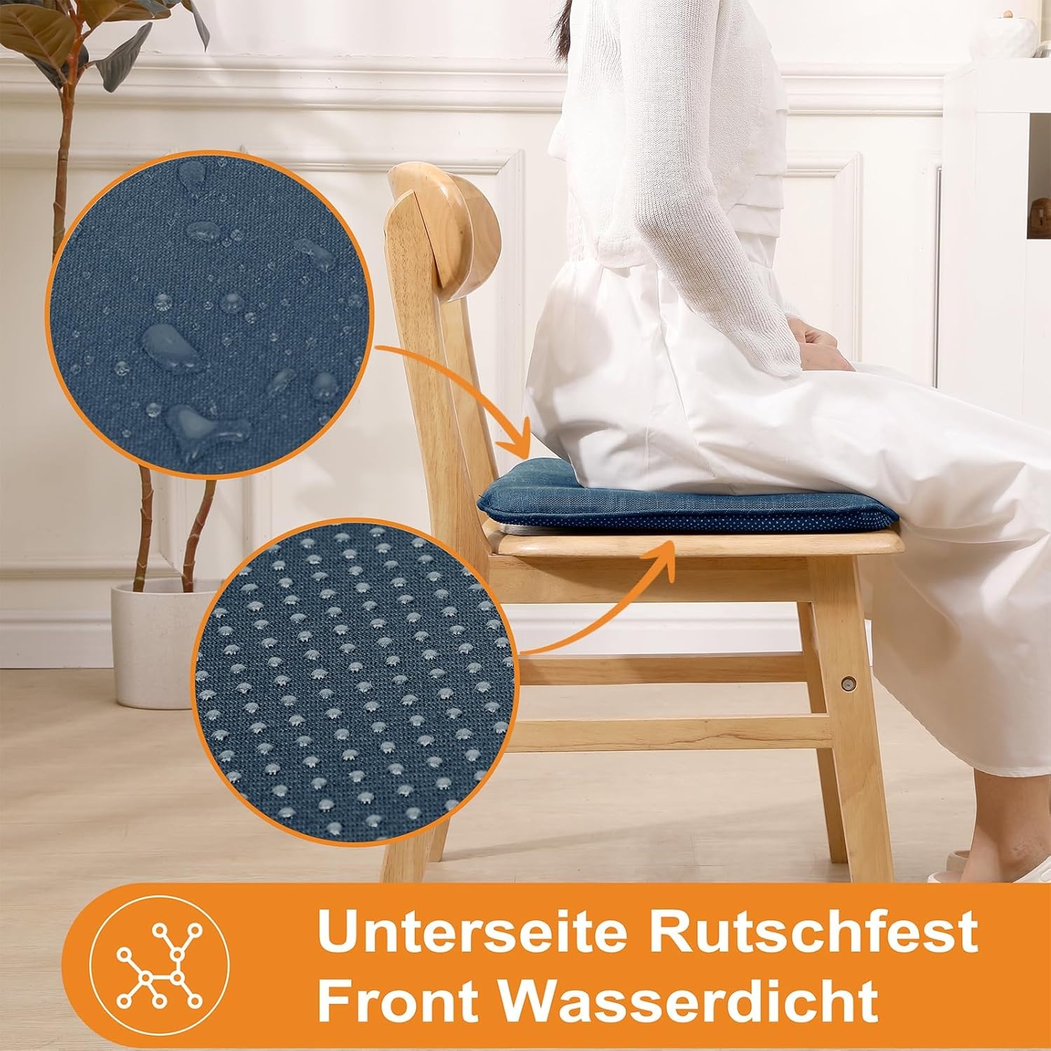 Zitkussen Set van 2: Traagschuim, Waterdicht, Antislip - Nu 31% Korting!