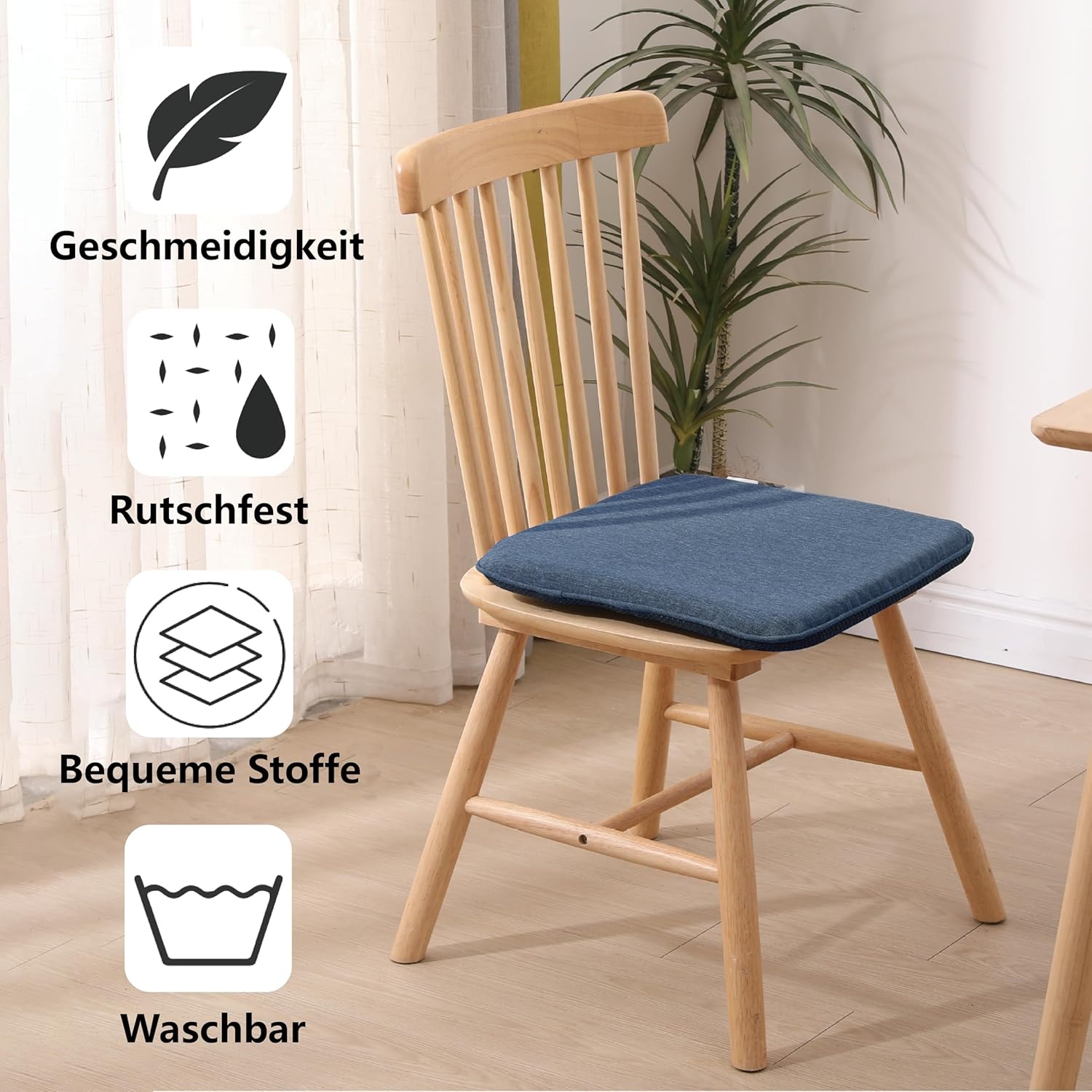 Zitkussen Set van 2: Traagschuim, Waterdicht, Antislip - Nu 31% Korting!