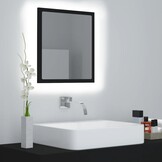 Zwarte LED Badkamerspiegel Acryl - 40x8,5x37 cm (33% Korting)