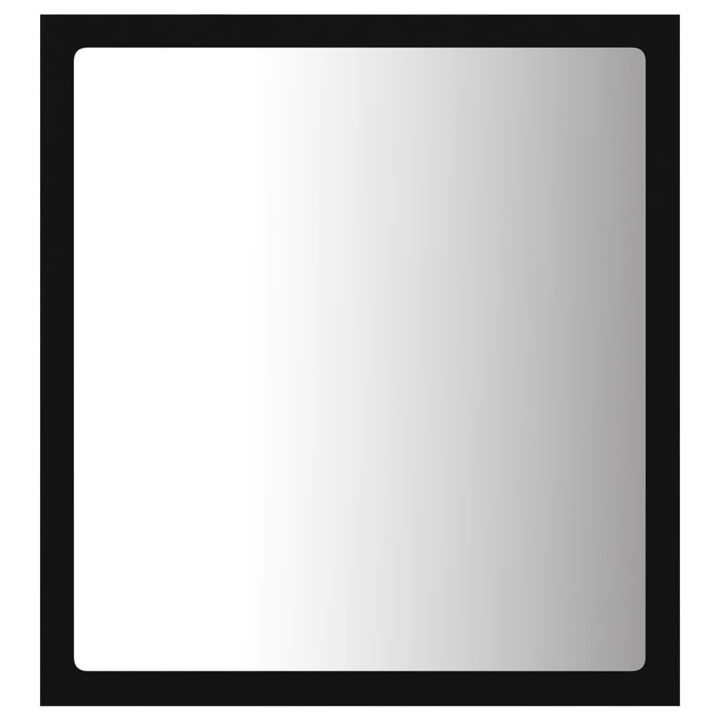 Zwarte LED Badkamerspiegel Acryl - 40x8,5x37 cm (33% Korting)