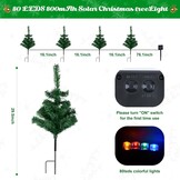 4x Solar Kerstboom Tuinverlichting 80 LED - Multicolor