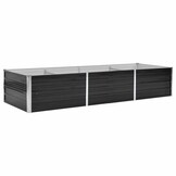 Verhoogde plantenbak 240x80x45 cm Staal Antraciet (34% Korting)