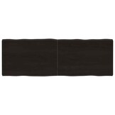 Eikenhouten Tafelblad Natuurlijke Rand Donkerbruin 140x50cm - 33% Korting