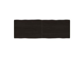 Eikenhouten Tafelblad Natuurlijke Rand 140x50cm Donkerbruin - 54% Korting!