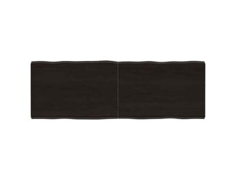 Eikenhouten Tafelblad Natuurlijke Rand Donkerbruin 140x50cm - 33% Korting