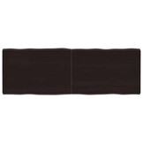 Eikenhouten Tafelblad Natuurlijke Rand Donkerbruin 140x50cm - 33% Korting