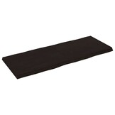 Eikenhouten Tafelblad Natuurlijke Rand Donkerbruin 140x50cm - 33% Korting