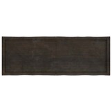 Eikenhouten Tafelblad Natuurlijke Rand Donkerbruin 140x50cm - 33% Korting