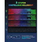 Draadloos QWERTZ Toetsenbord & Muisset - Verlicht, Oplaadbaar, Stil (-33%)