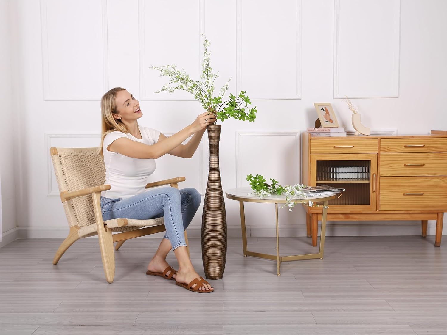 Vloervaas Goud 85 cm: Handgemaakt, Slagvast & Decoratief (34% Korting!)