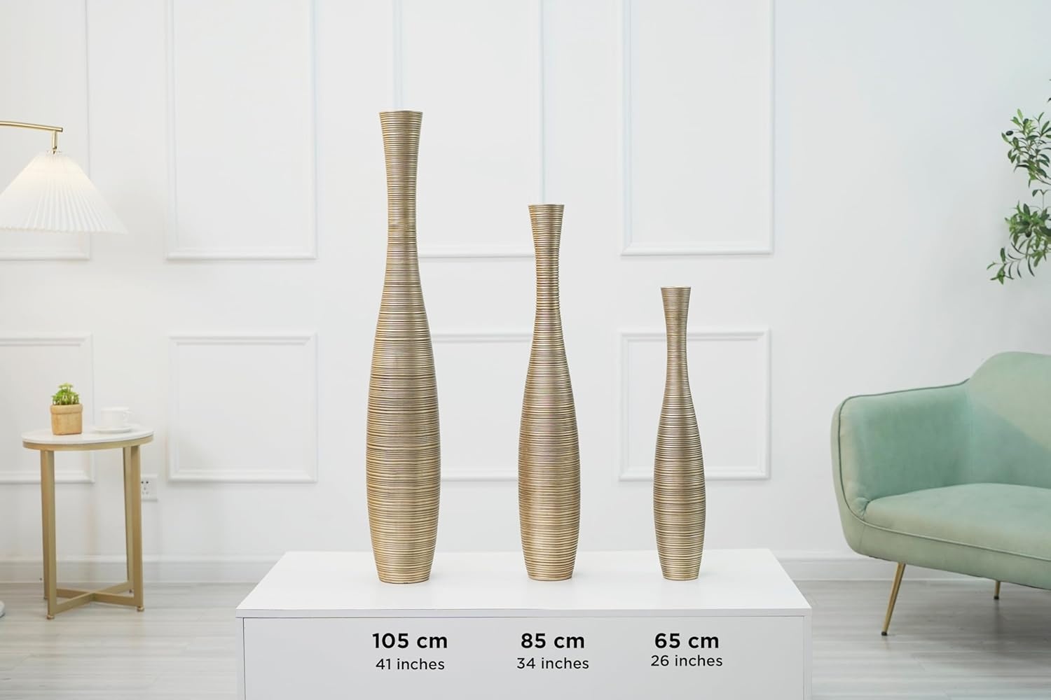 Vloervaas Goud 85 cm: Handgemaakt, Slagvast & Decoratief (34% Korting!)