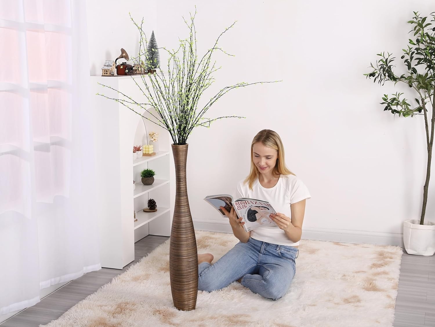 Vloervaas Goud 85 cm: Handgemaakt, Slagvast & Decoratief (34% Korting!)