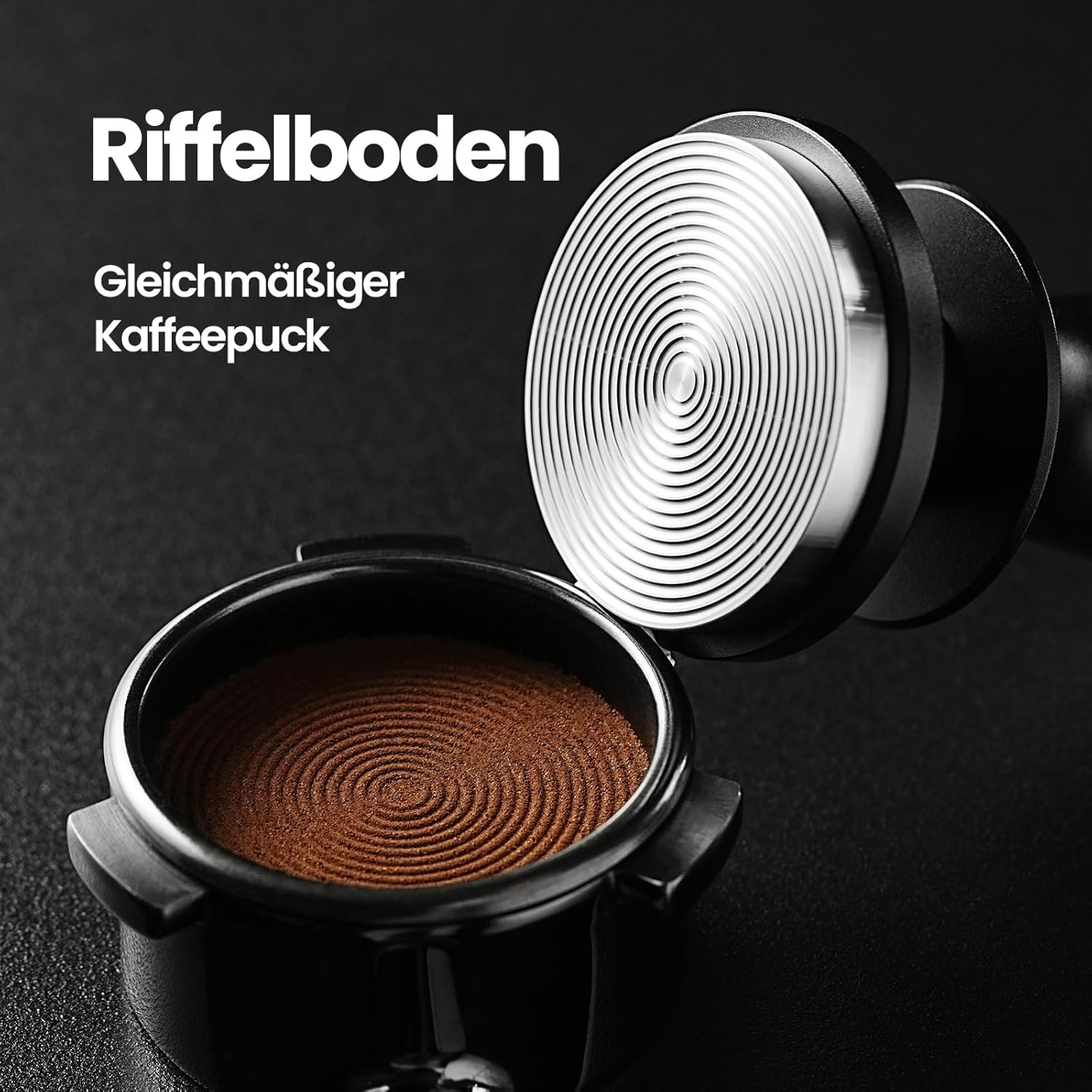 Espressostamper 58mm Zelfnivellerend met 2-Veer - 33% Korting!