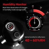 Luchtdicht Koffieblik 600ml - RVS met Vochtmonitor & Datumtracker