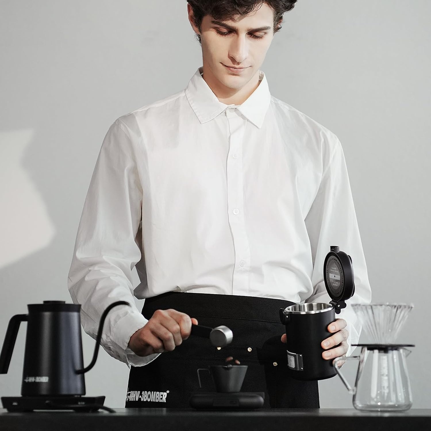 Luchtdicht Koffieblik 600ml - RVS met Vochtmonitor & Datumtracker