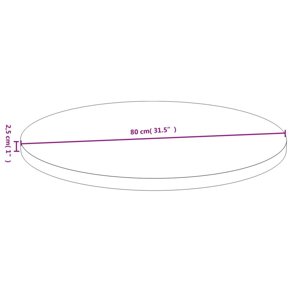 Bamboe Tafelblad Ø 80cm - 59% Korting