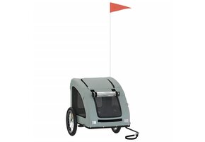 vidaXL Hondenfietstrailer Oxfordstof & IJzer Grijs - 34% Korting