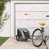 vidaXL Hondenfietstrailer Oxfordstof & IJzer Grijs - 34% Korting