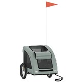 vidaXL Hondenfietstrailer Oxfordstof & IJzer Grijs - 34% Korting