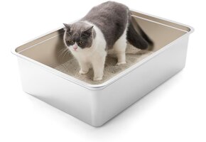 RVS Kattenbak 70x50x20cm - Hygiënisch & Duurzaam