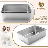 RVS Kattenbak 70x50x20cm - Hygiënisch & Duurzaam