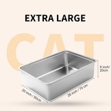 RVS Kattenbak 70x50x20cm - Hygiënisch & Duurzaam