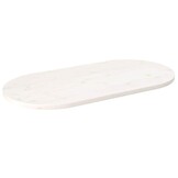 Tafelblad Massief Grenenhout Ovaal Wit 110x55 cm (58% Korting)