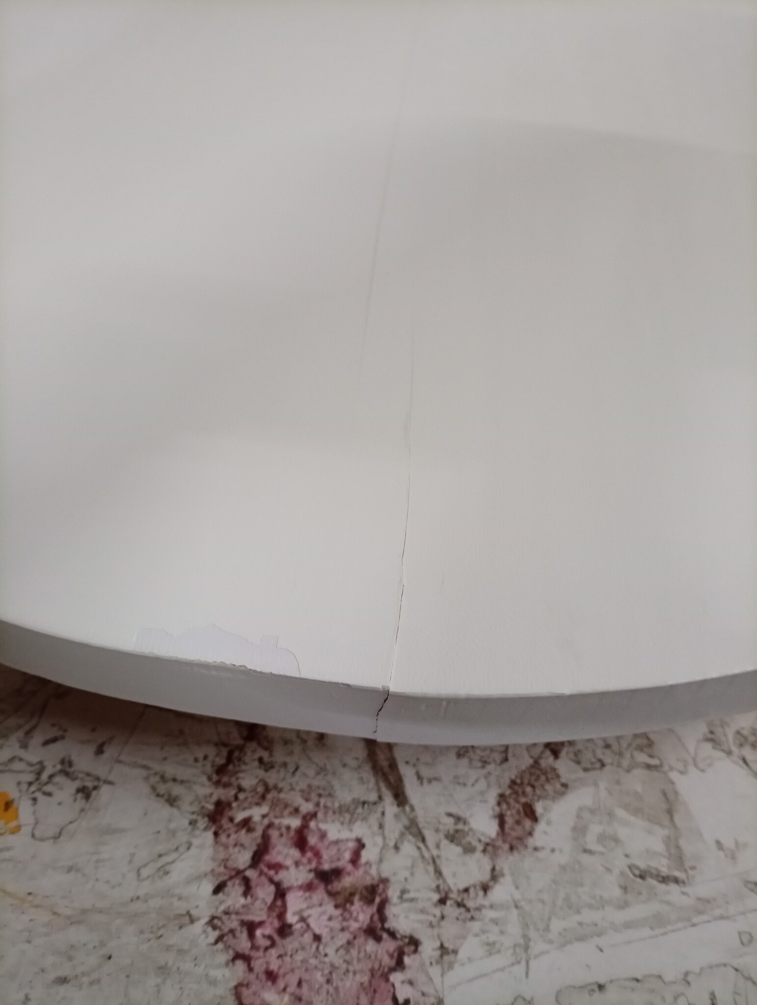 Tafelblad Massief Grenenhout Ovaal Wit 110x55 cm (58% Korting)