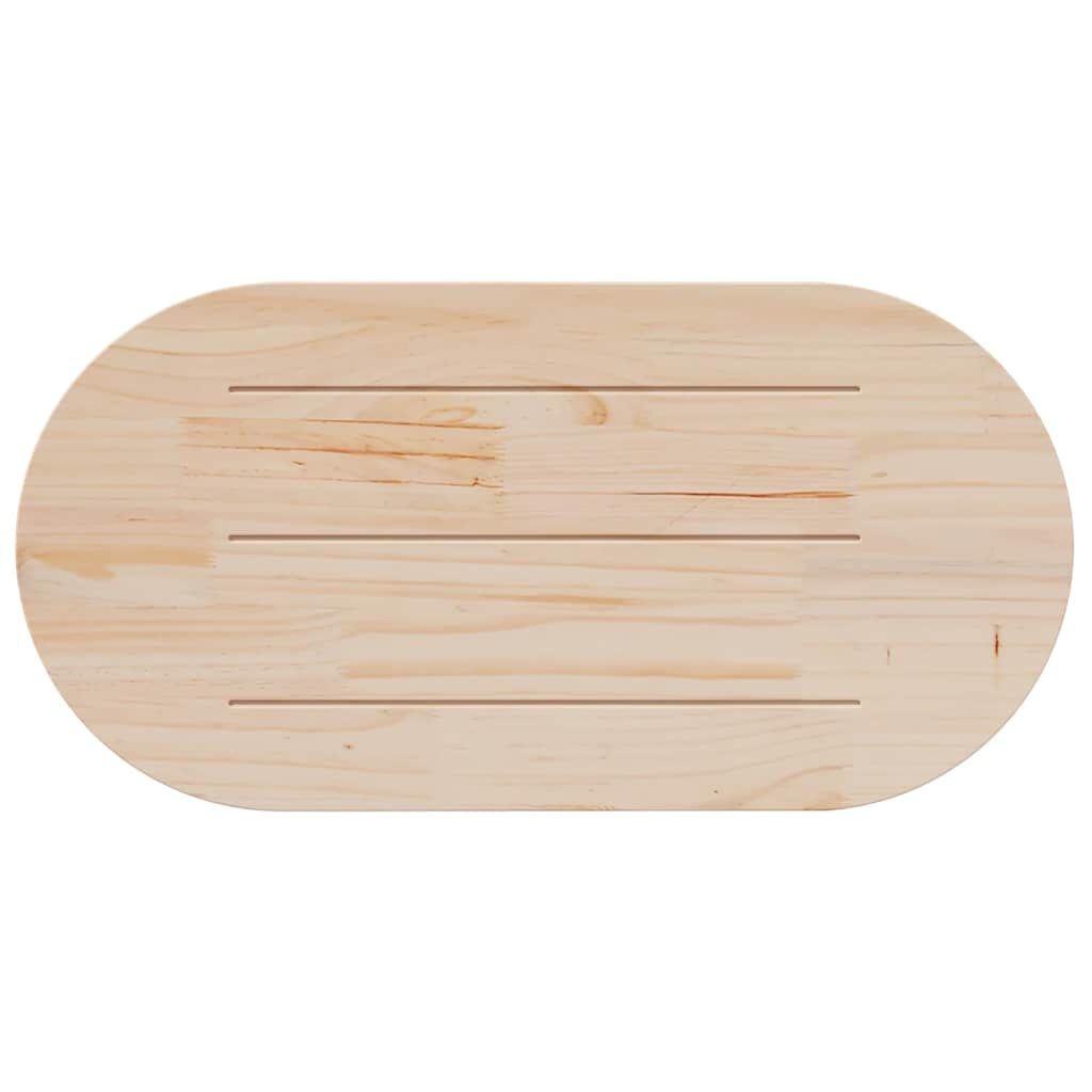 Tafelblad Massief Grenenhout Ovaal Wit 110x55 cm (58% Korting)