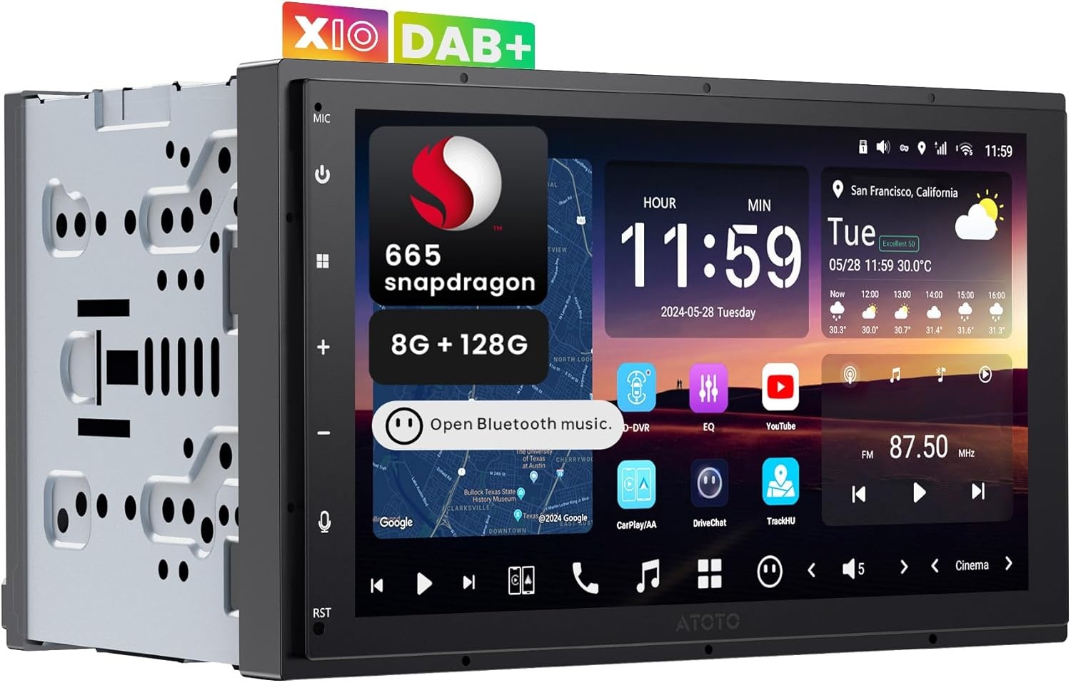 Autoradio Double Din 7" QLED: 35% Korting!