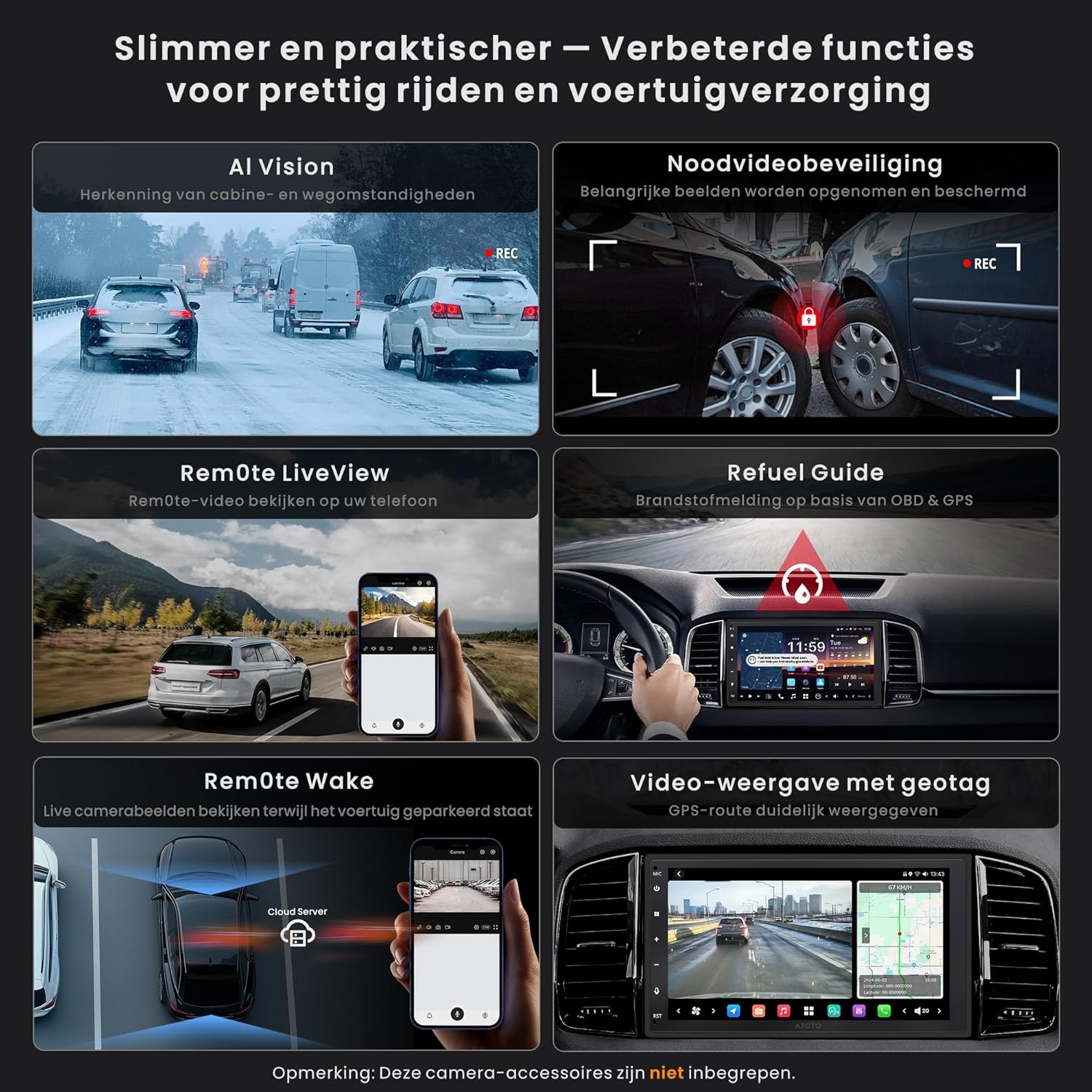 Autoradio Double Din 7" QLED: 35% Korting!