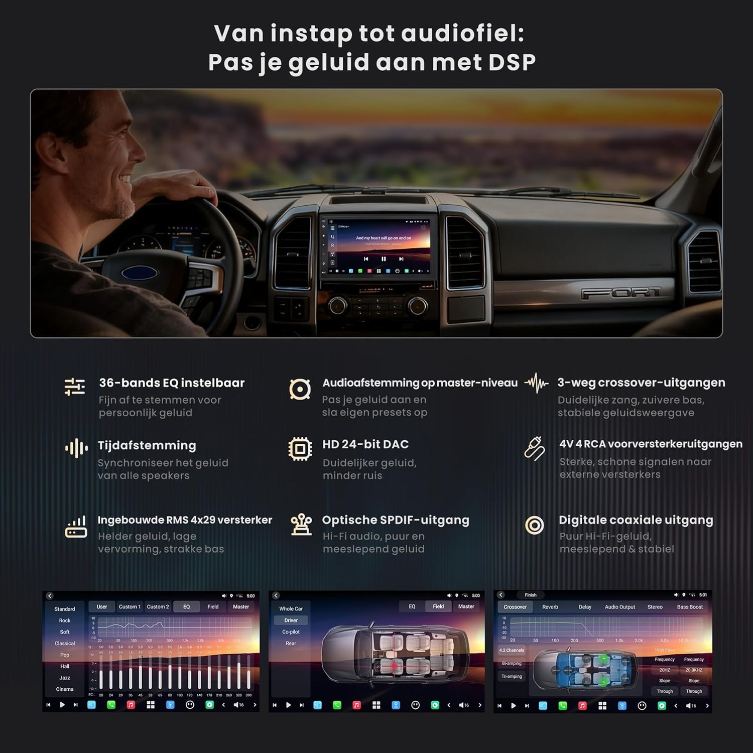 Autoradio Double Din 7" QLED: 35% Korting!