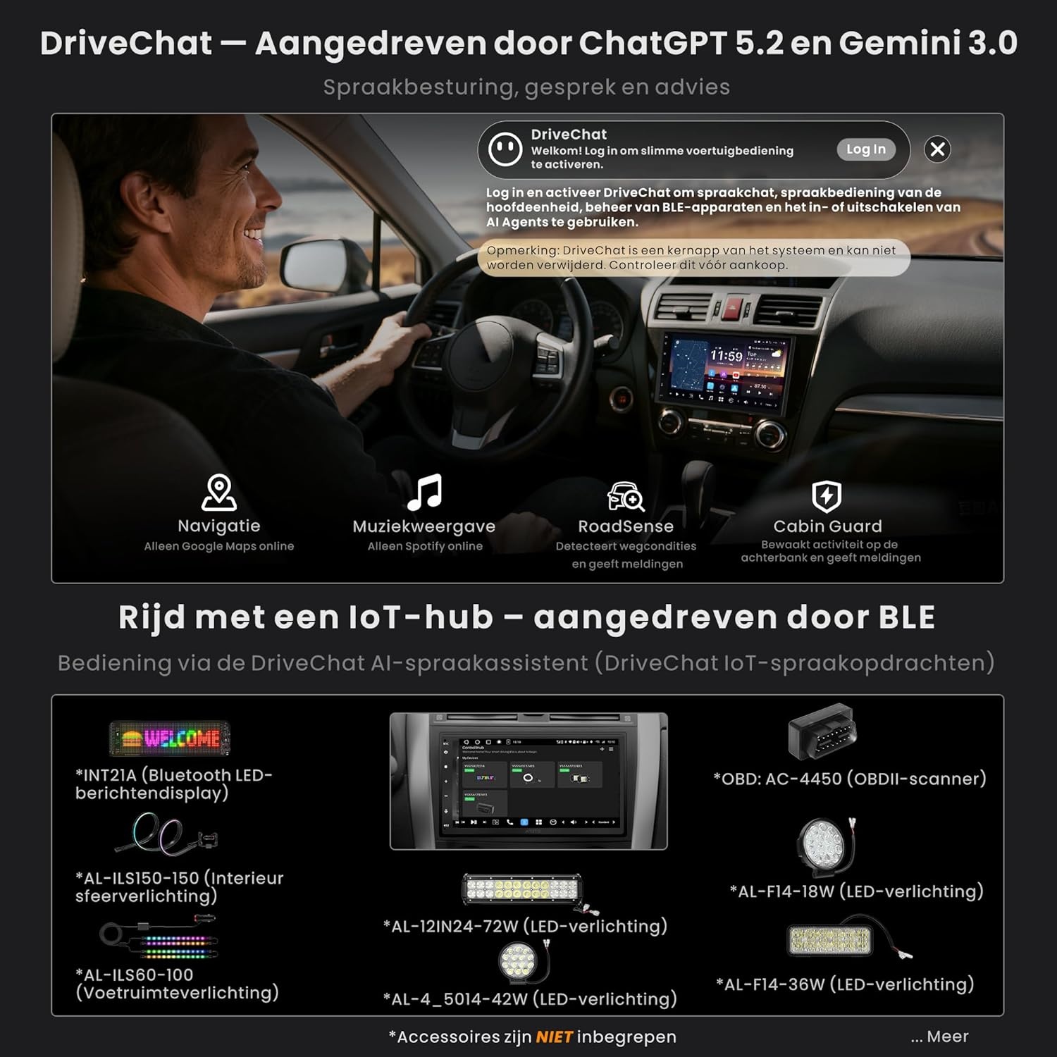 Autoradio Double Din 7" QLED: 35% Korting!