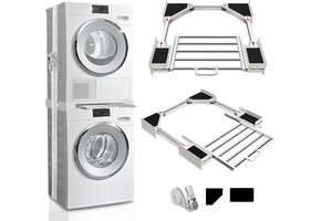 Universele Stapelkit Wasmachine/Droger met Handdoekhouder (53-68cm)