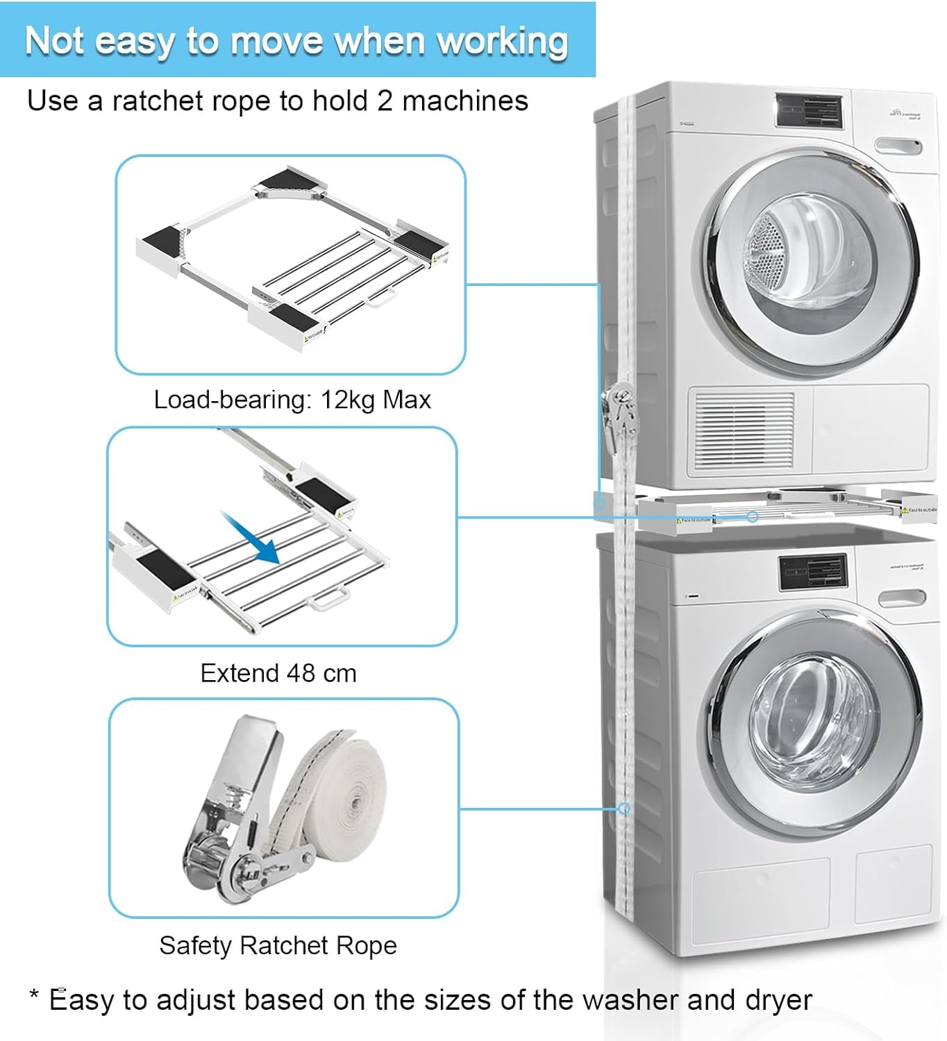 Universele Stapelkit Wasmachine/Droger - 34% Korting
