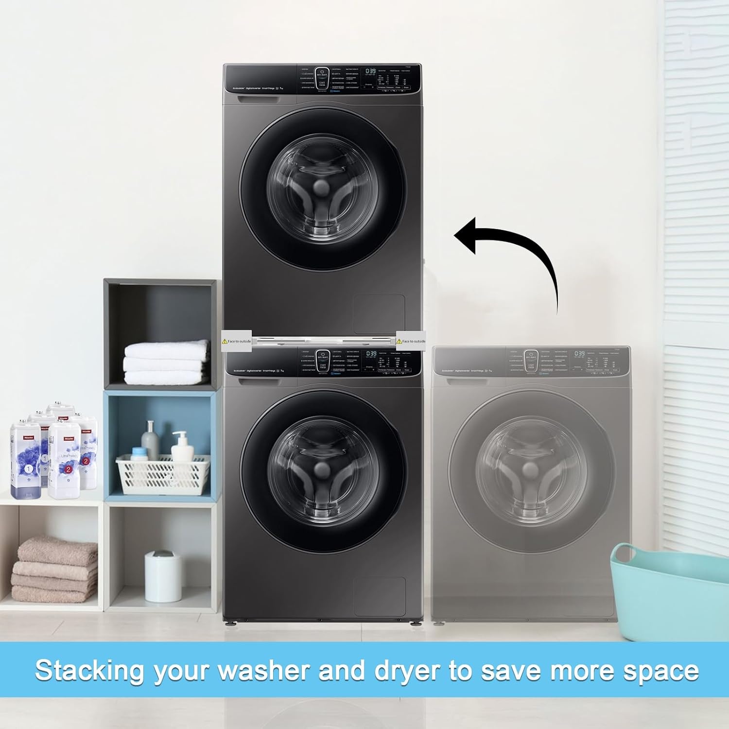 Universele Stapelkit Wasmachine/Droger - 34% Korting