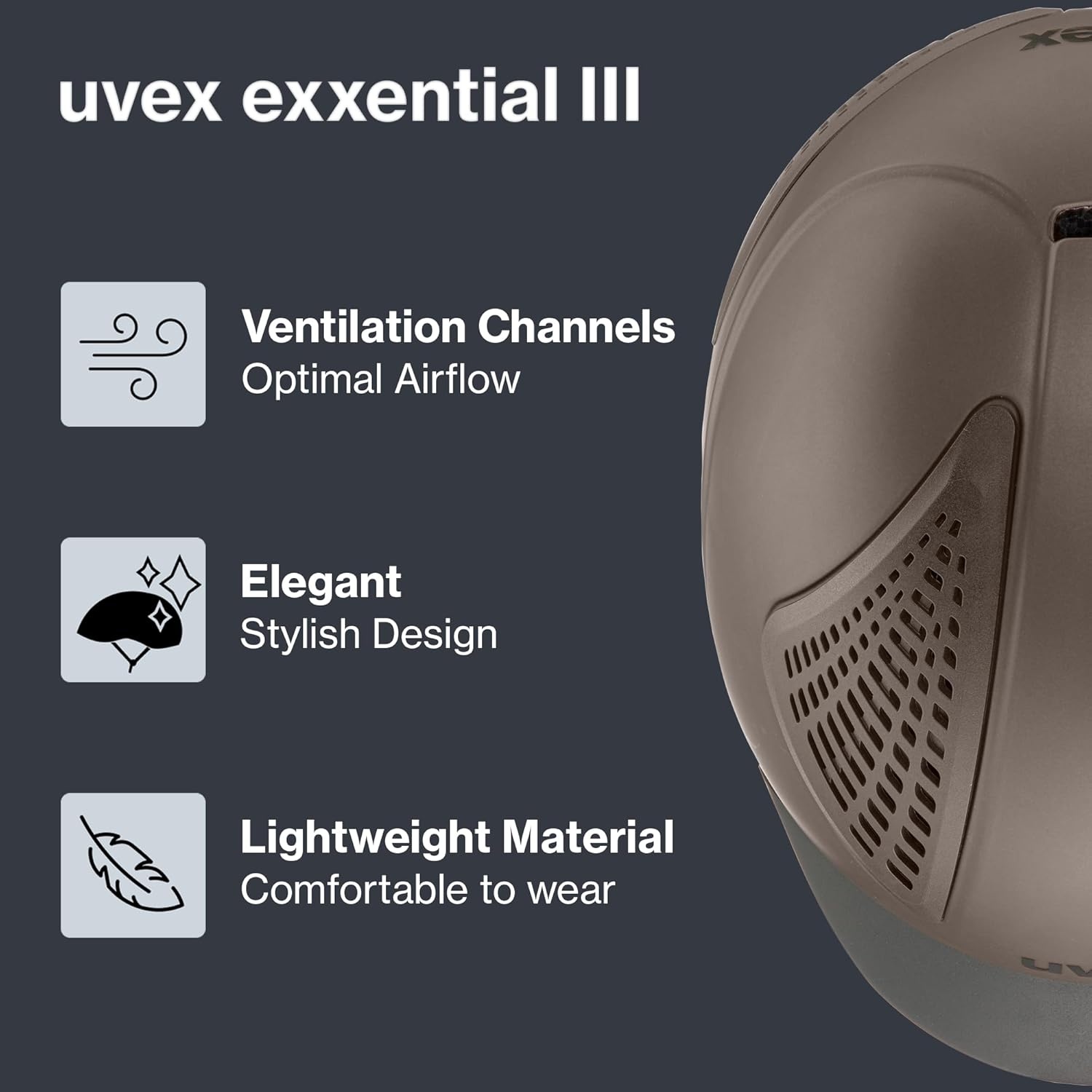 Lichtgewicht Rijhelm Exxential III Mocca Mat (57-59 cm) - 35% Korting