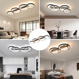 Dimbare LED Plafondlamp Ringvormig 48W Zwart met App & Afstandsbediening (34% korting)